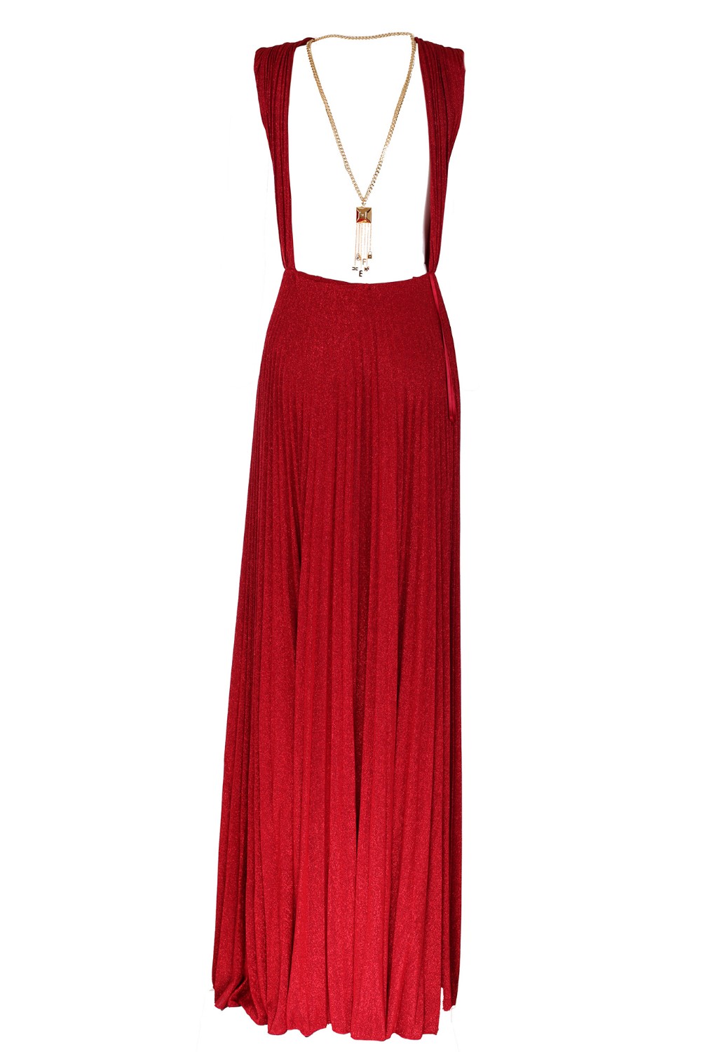 shop ELISABETTA FRANCHI  Abito: Elisabetta Franchi abito Red Carpet in jersey lurex con charm pendente.
Ampio scollo sagomato con V profondo, tutto arricciato.
Gonna plissé: è formata da tre pannelli che creano due spacchi laterali.
Nella schiena nuda spicca l’accessorio pendente in metallo dorato.
Composizione: 63% Viscosa 17% Poliestere 15% Poliammide 
5% Elastane.
Made in Italy.. AB23527E2-AU2 number 1333617